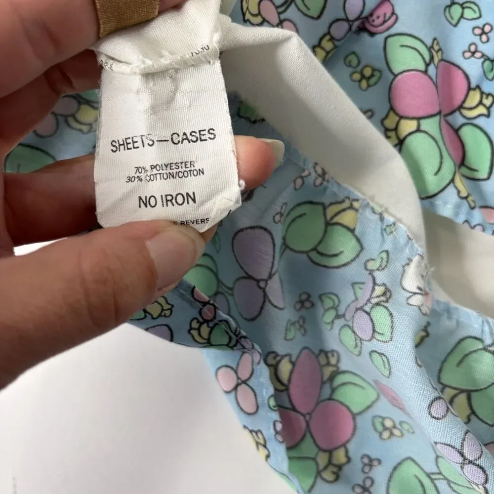 Vintage Precious Moments Pillow Case Ruffle Goose Springmaid Standard